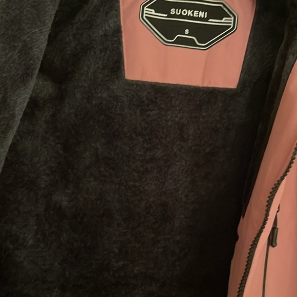 Suokeni Women's S Waterproof Ski Jacket Warm Removable Hood Pink jacket. NWOT - Picture 7 of 13